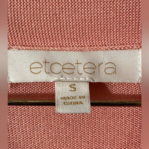 ETCETERA Anthropologie Ballet Pink SILK Blend Wrap Lightweight Sweater S CLEAN! - Picture 4 of 12